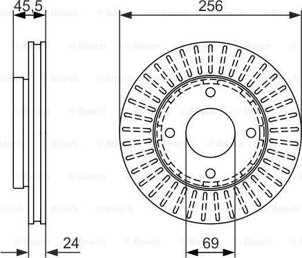 BOSCH 0 986 479 958 - Тормозной диск autospares.lv