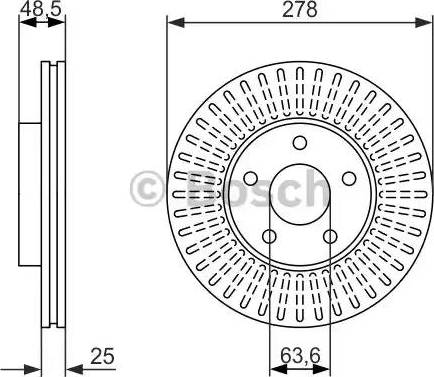 BOSCH 0 986 479 957 - Тормозной диск autospares.lv