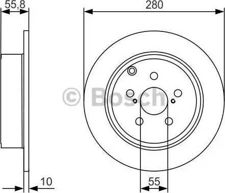 BOSCH 0 986 479 969 - Тормозной диск autospares.lv