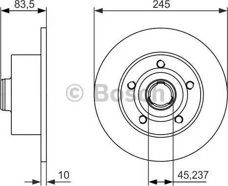 BOSCH 0 986 479 906 - Тормозной диск autospares.lv