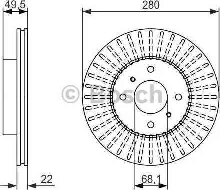 BOSCH 0 986 479 900 - Тормозной диск autospares.lv