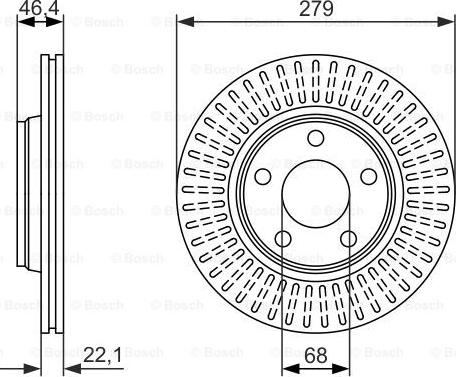 BOSCH 0 986 479 916 - Тормозной диск autospares.lv