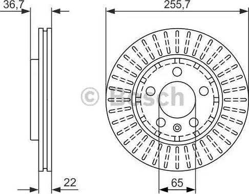 BOSCH 0 986 479 912 - Тормозной диск autospares.lv