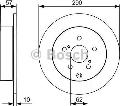 BOSCH 0 986 479 989 - Тормозной диск autospares.lv