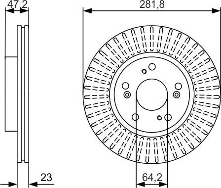 BOSCH 0 986 479 981 - Тормозной диск autospares.lv