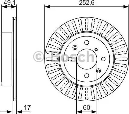 BOSCH 0 986 479 982 - Тормозной диск autospares.lv