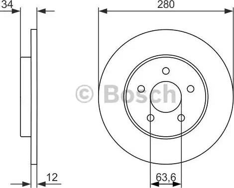 BOSCH 0 986 479 934 - Тормозной диск autospares.lv