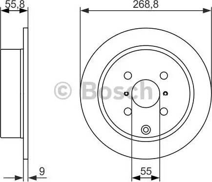 BOSCH 0 986 479 938 - Тормозной диск autospares.lv