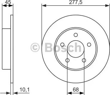 BOSCH 0 986 479 933 - Тормозной диск autospares.lv