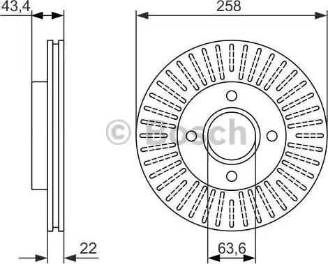 BOSCH 0 986 479 922 - Тормозной диск autospares.lv