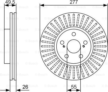 BOSCH 0 986 479 979 - Тормозной диск autospares.lv