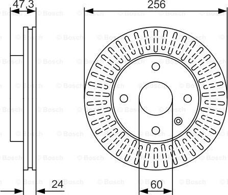 BOSCH 0 986 479 976 - Тормозной диск autospares.lv