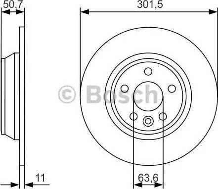 BOSCH 0 986 479 973 - Тормозной диск autospares.lv