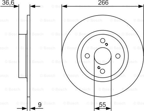 BOSCH 0 986 479 977 - Тормозной диск autospares.lv