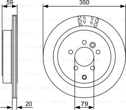 BOSCH 0 986 479 492 - Тормозной диск autospares.lv