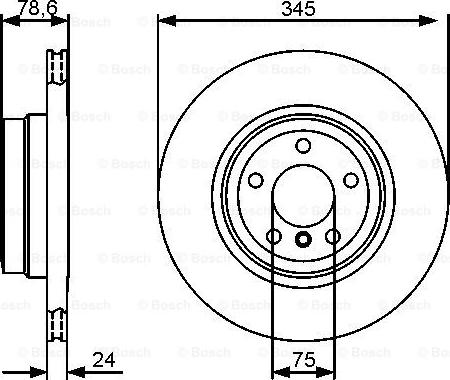 BOSCH 0 986 479 443 - Тормозной диск autospares.lv