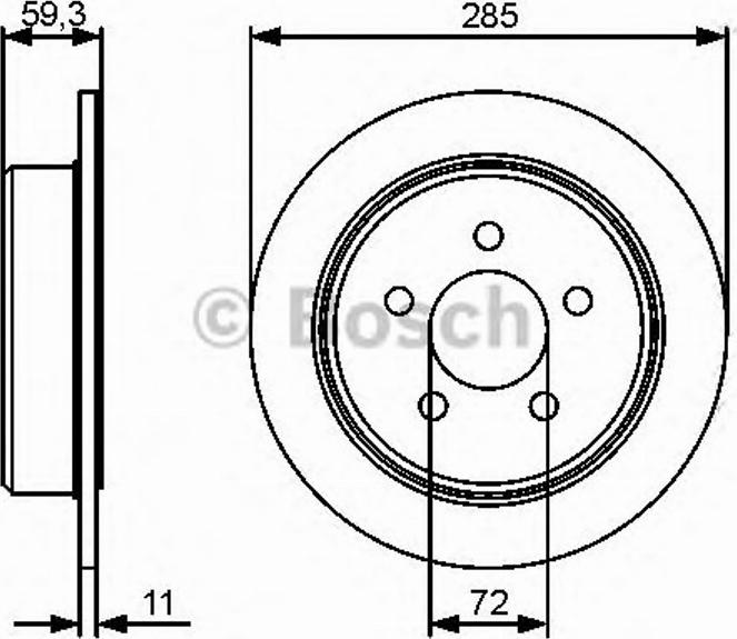 BOSCH 0 986 479 455 - Тормозной диск autospares.lv