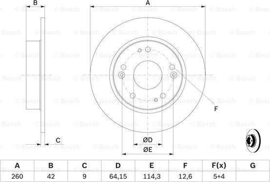 BOSCH 0 986 479 451 - Тормозной диск autospares.lv