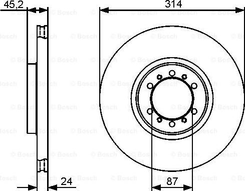 BOSCH 0 986 479 469 - Тормозной диск autospares.lv