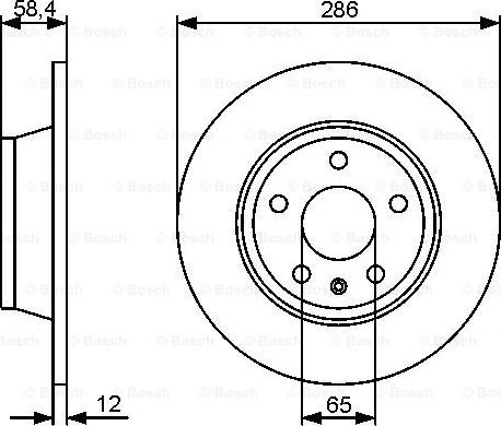 BOSCH 0 986 479 465 - Тормозной диск autospares.lv