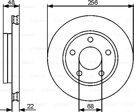 BOSCH 0 986 479 463 - Тормозной диск autospares.lv