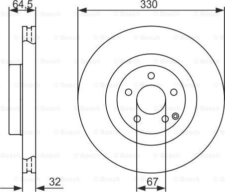 BOSCH 0 986 479 415 - Тормозной диск autospares.lv