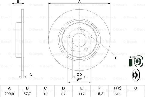 BOSCH 0 986 479 410 - Тормозной диск autospares.lv