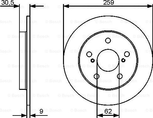 BOSCH 0 986 479 418 - Тормозной диск autospares.lv