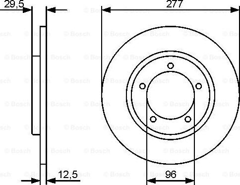 BOSCH 0 986 479 487 - Тормозной диск autospares.lv