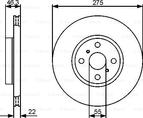 BOSCH 0 986 479 431 - Тормозной диск autospares.lv