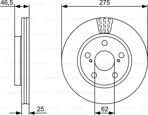 BOSCH 0 986 479 428 - Тормозной диск autospares.lv