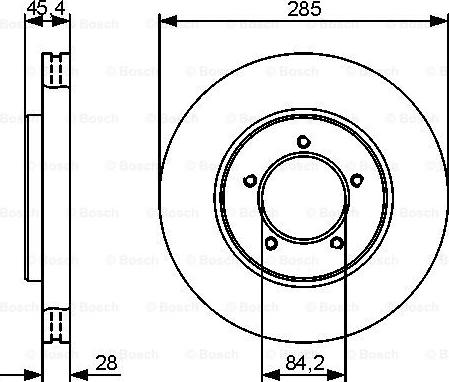 BOSCH 0 986 479 427 - Тормозной диск autospares.lv