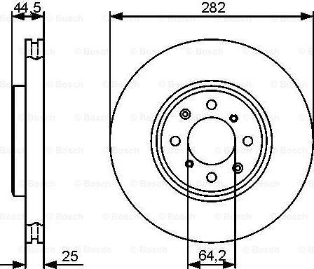 BOSCH 0 986 479 476 - Тормозной диск autospares.lv