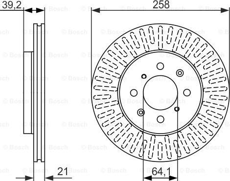 BOSCH 0 986 479 594 - Тормозной диск autospares.lv