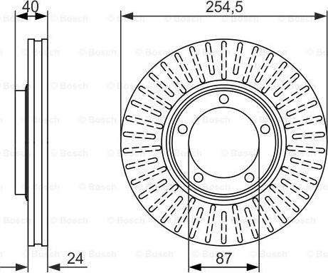 BOSCH 0 986 479 596 - Тормозной диск autospares.lv