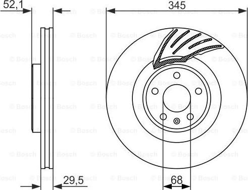 BOSCH 0 986 479 590 - Тормозной диск autospares.lv