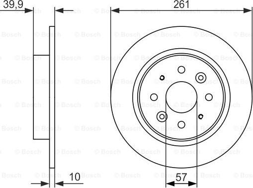 BOSCH 0 986 479 597 - Тормозной диск autospares.lv