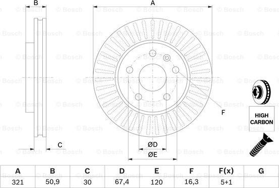 BOSCH 0 986 479 544 - Тормозной диск autospares.lv