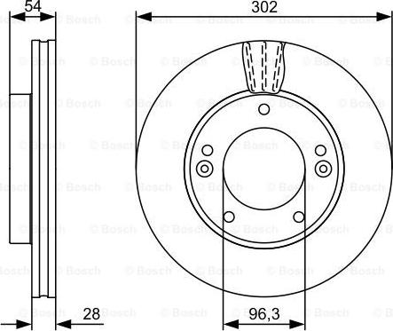 BOSCH 0 986 479 540 - Тормозной диск autospares.lv