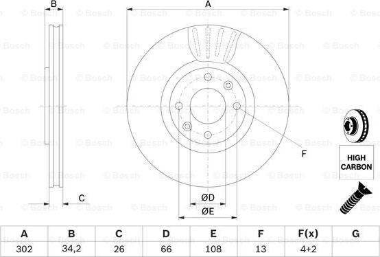 BOSCH 0 986 479 548 - Тормозной диск autospares.lv