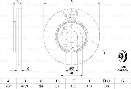 BOSCH 0 986 479 555 - Тормозной диск autospares.lv