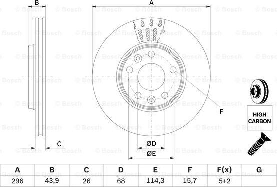 BOSCH 0 986 479 551 - Тормозной диск autospares.lv