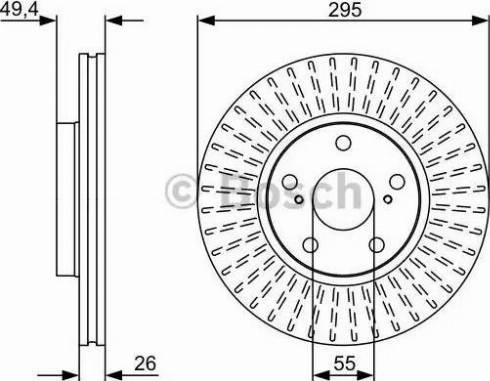 BOSCH 0 986 479 561 - Тормозной диск autospares.lv