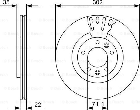 BOSCH 0 986 479 500 - Тормозной диск autospares.lv