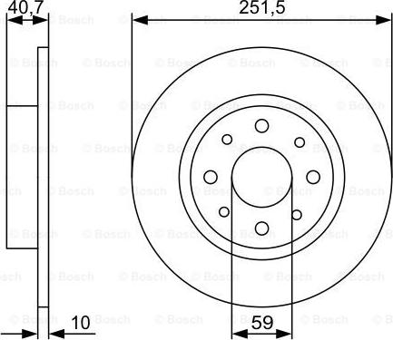 BOSCH 0 986 479 502 - Тормозной диск autospares.lv