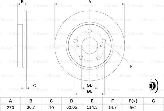 BOSCH 0 986 479 519 - Тормозной диск autospares.lv