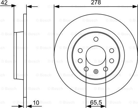 BOSCH 0 986 479 515 - Тормозной диск autospares.lv