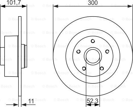 BOSCH 0 986 479 573 - Тормозной диск autospares.lv