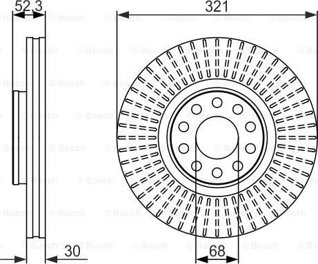 BOSCH 0 986 479 690 - Тормозной диск autospares.lv