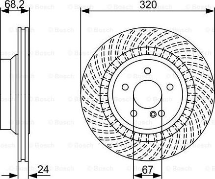 BOSCH 0 986 479 654 - Тормозной диск autospares.lv